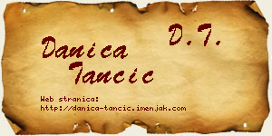 Danica Tančić vizit kartica